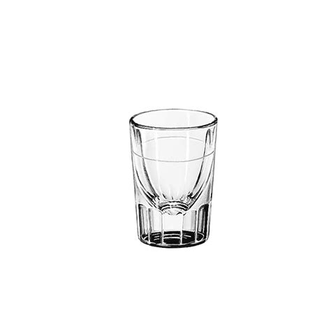 libbey 5127 s0710 whiskey shot 1 5 oz fluted lined at 3 4 oz 12 per