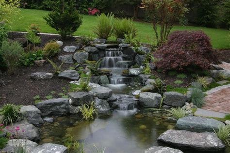 Waterfall tips for garden ponds. Beautiful Garden Pond Waterfalls Design Ideas