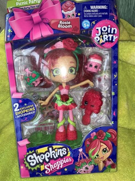 Shopkins Shoppies Season 7 Join The Party Rosie Bloom Doll With 2 For