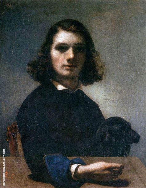 Self Portrait 1842 By Gustave Courbet Oil Painting Reproduction