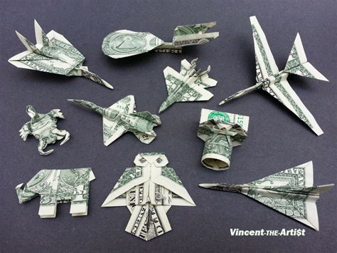 Beautiful Money Origami Art Pieces Many Designs Made Of