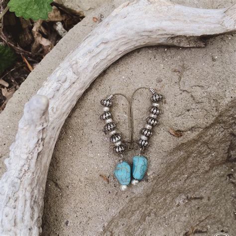 Turquoise Stone Earrings Southwest Williams Drop Beads Instagram