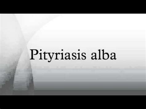 What exactly triggers the skin rash? Pityriasis alba - YouTube