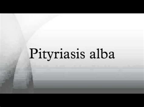 It is characterised by one or more flaky pink patches and hypopigmentation. Pityriasis alba - YouTube
