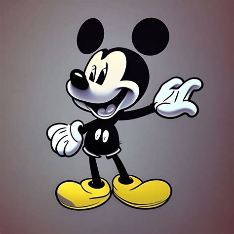 Funny Mickey Mouse Kawaii Chibi Graphic · Creative Fabrica