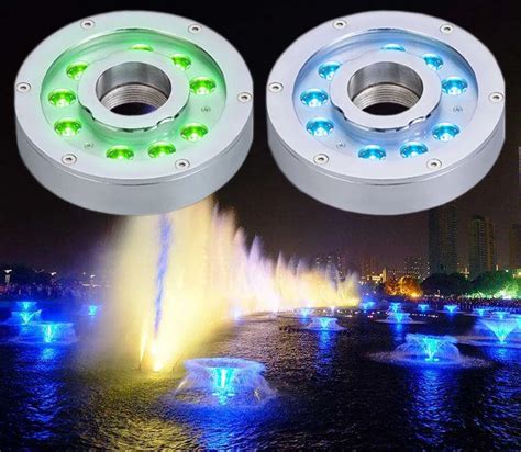 27w Dmx Rgb Underwater Led Fountain Waterproof Nozzle Ring Light 316 Ss