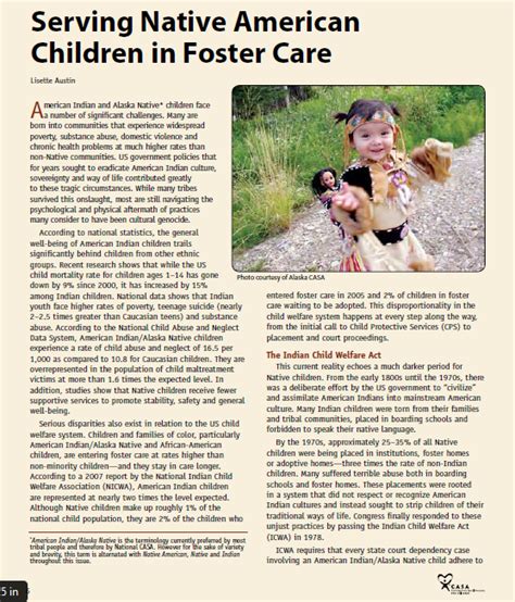 Serving Native American Children In Foster Care Tribal Youth Resource