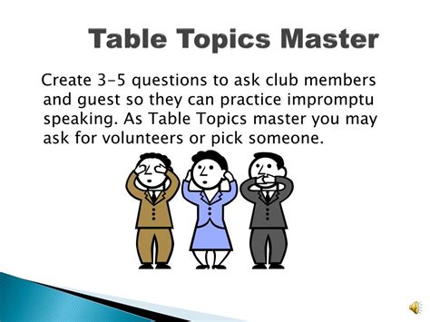 PPT - Toastmaster Meeting Roles PowerPoint Presentation, free download