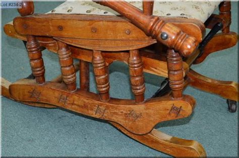 Plus, this bench comes with a glider feature that allows you to rock back and forth with ease. Antique glider rocker with upholstered seat and back ...