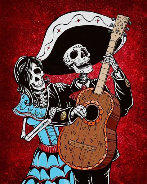 A Skeleton Mariachi Plays A Special Song For His Lady Love In This Dia