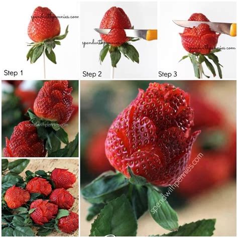 How To Make A Rose Out Of A Strawberry Trusper