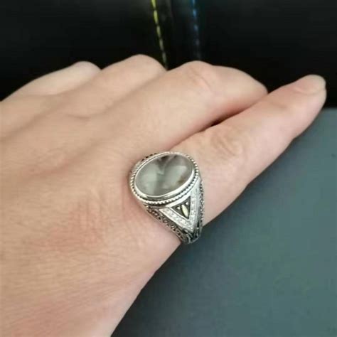 Coups de cœur meilleurs ventes par ordre alphabétique : Bague pour homme avec une pierre de lune ovale et mystérieuse