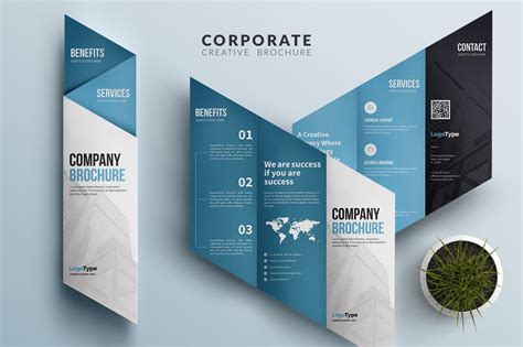 Corporate Trifold Brochure Brochure Templates ~ Creative Market
