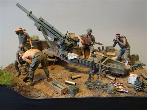 105 Mm Howitzer Vietnam Era 디오라마