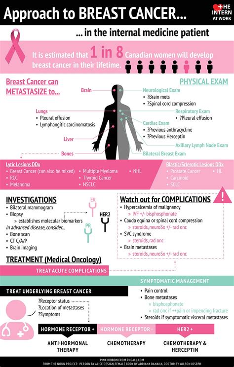 approach to breast cancer in the internal medicine patient infographic infographics