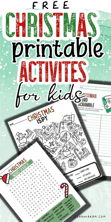 Free Printable Christmas Activity Pages Pdf