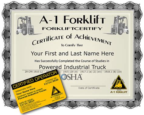 A 1 Forklift Certification Training Courses Xiclassadmission