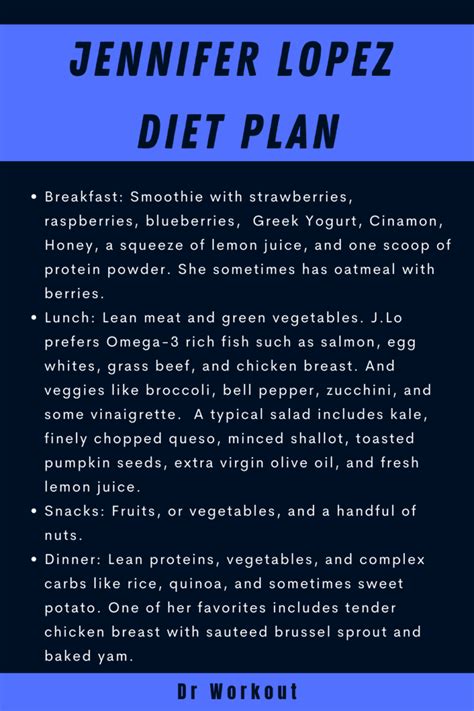 jennifer lopez diet plan dr workout