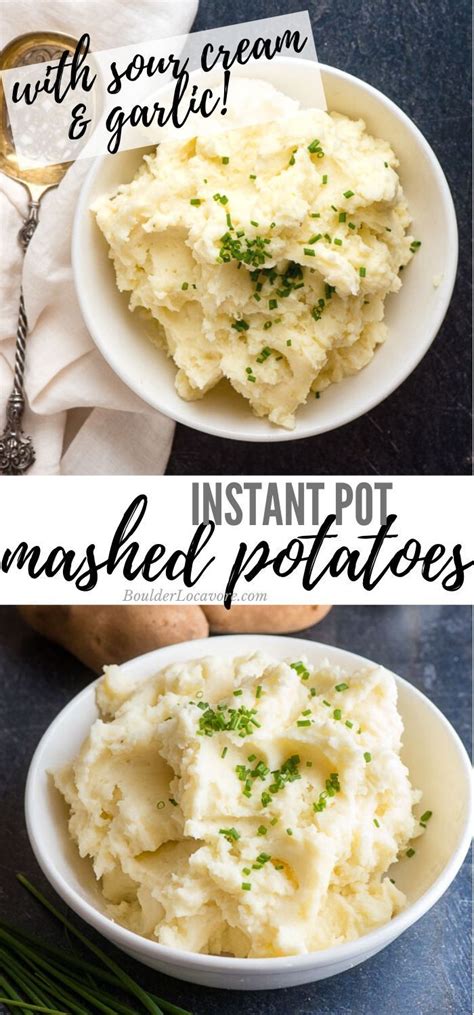 Instant pot mashed potatoes change the game and make this classic side dish so easy to make from scratch! Creamy, buttery Instant Pot Mashed Potatoes with Sour ...