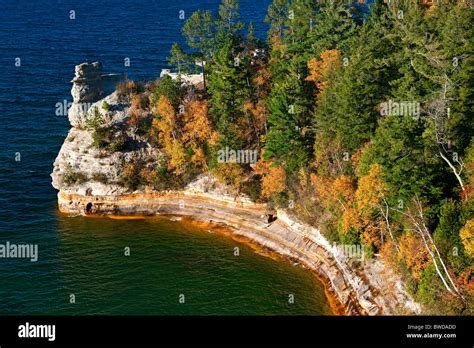 Miners Castle And Lake Superior In Michigans Pictured Rocks National