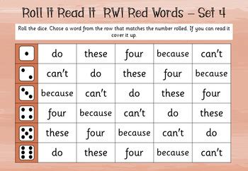 Read Write Inc - Red Words: Roll It Read IT by Funky Phonics | TpT