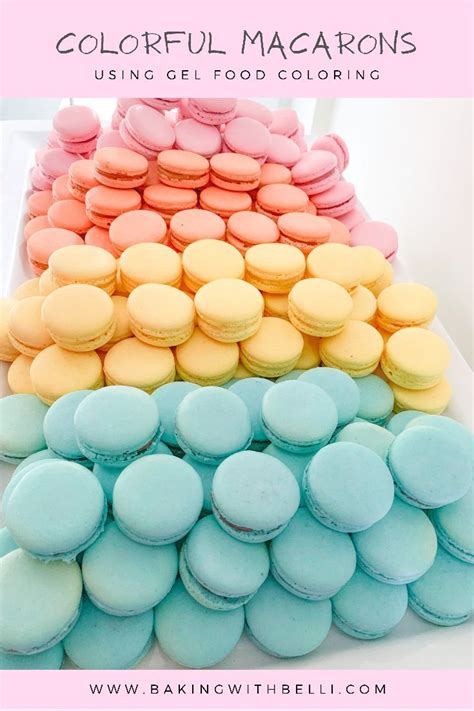 Colorful Macaron Shells With Gel Food Coloring Gel Food Coloring