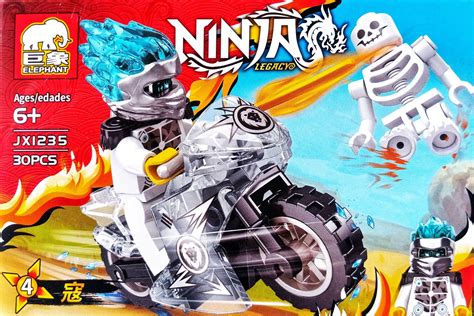 Mainan Lego Ninjago Skeleton Jx1235 4 Ninja Motor Skeleton Army