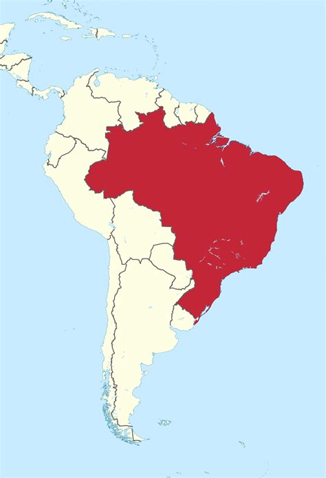 Brazil On World Map Surrounding Countries And Location On Americas Map