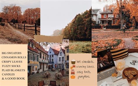 Autumn Moodboard Desktop Wallpaper Fall Aesthetic Desktop Wallpaper