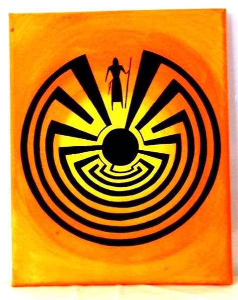Man In The Maze Hopi Symbology Native American Drawing Man In The