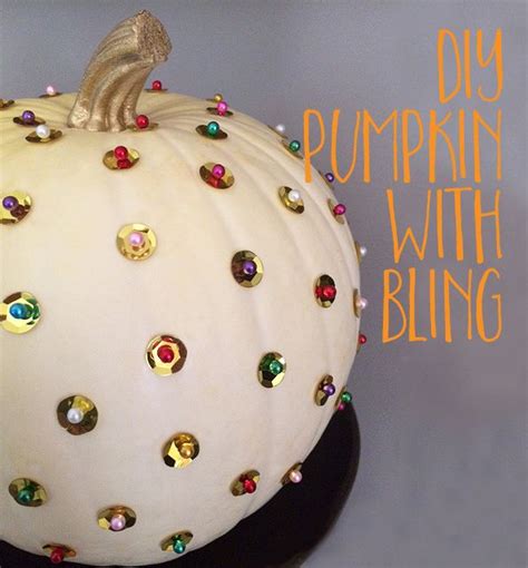 Diy Pumpkin With Bling Diy Pumpkin Decorative Push Pins Pumpkin