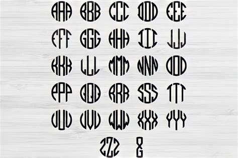 Monogram Svg Font Svg Personalized Initial Svg Png Letter Svg Etsy