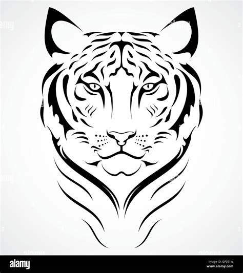 Diseño De Tatuaje De Tigre De Bengala Imagen Vector De Stock Alamy