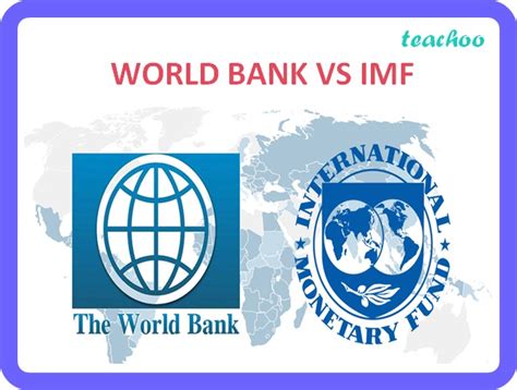 difference between world bank and imf 3 points in a table