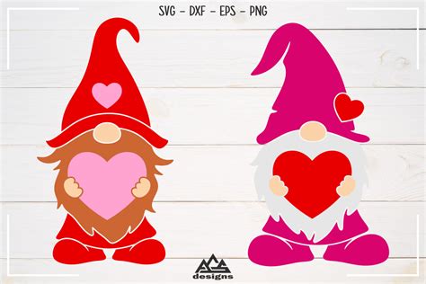 Love Heart GNOME Valentine Svg Design By AgsDesign | TheHungryJPEG