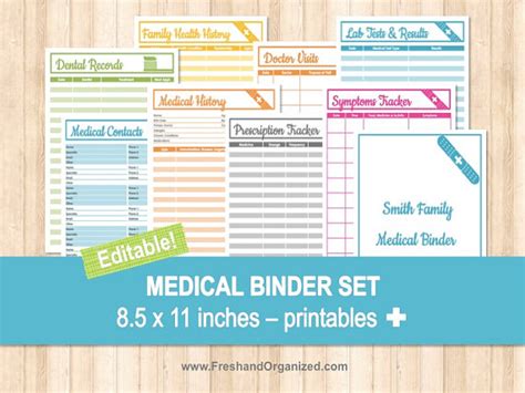 Collection of most popular forms in a given sphere. 7 Best Images of Medical Binder Printables - Free Printable Medical Binder Forms, Medical Binder ...