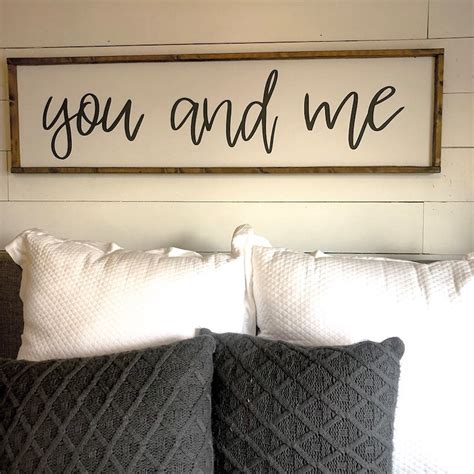 You And Me Above The Bed Sign Free Shipping Etsy