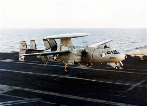 A Us Navy E 2c Hawkeye Aircraft Lands Aboard The Us Navy The Aircraft