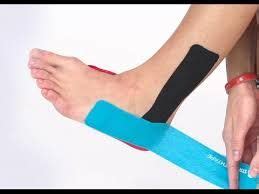 How to wrap a sprained foot with athletic tape. Image result for ankle taping kinesio | Kinesiology taping ...