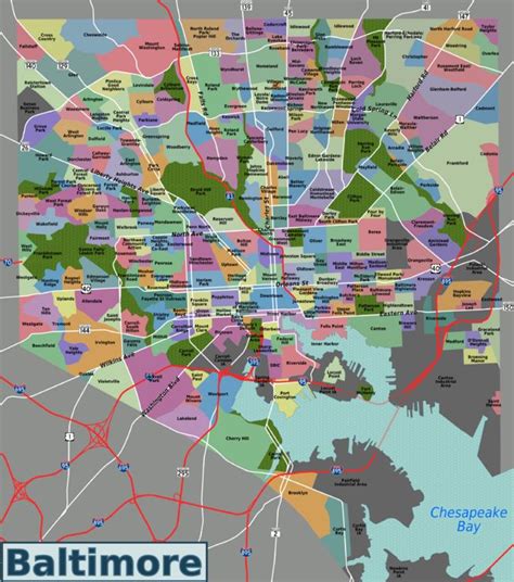 Pretty Coolneighborhoods Map Baltimore Neighborhoods