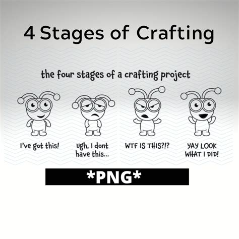4 Stages Of Crafting Png Digital Download Png Etsy Uk