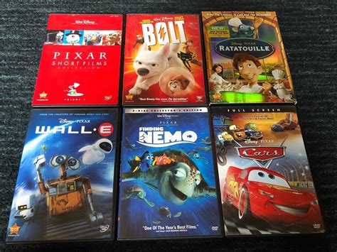 PIXAR SHORT FILMS BOLT RATATOUILLE WALL E FINDING NEMO CARS DVDS DISNEY