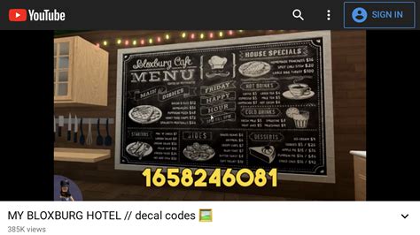 Pin By 𝕂 𝕒 𝕚 𝕥 𝕝 𝕪 𝕟🦋 On Decor Design Cafe Decal Codes Bloxburg
