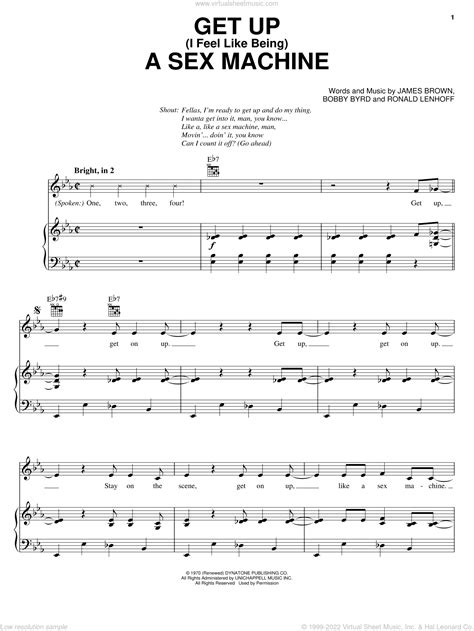 Brown Get Up I Feel Like Being A Sex Machine Sheet Music For Voice Free Nude Porn Photos