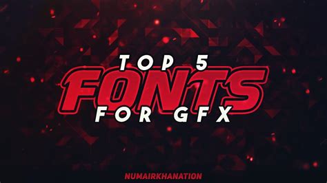 Top 5 Fonts For Gfx Design 5 Free Download Youtube