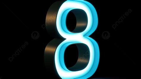 Number Number 8 Light 3d Object Graphic Design Abstract Illustration