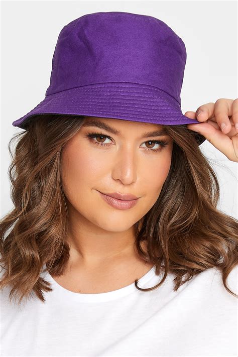 Purple Reversible Bucket Hat Yours Clothing