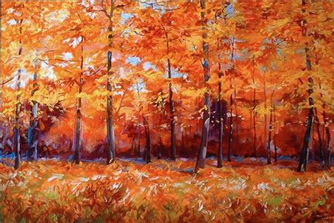 Art Fall Forest From Exhibit Entries By Artist Marcia Baldwin