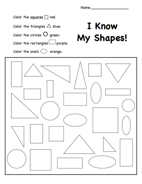 I Know My Shapespdf Teaching Kindergarten Math Shapes