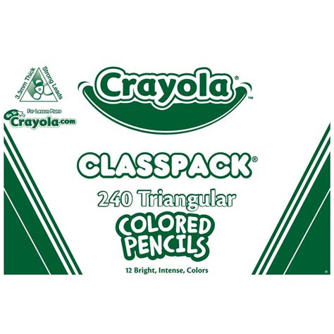 Crayola Triangular Coloured Pencils 12 Sharpener Box 240 Winc